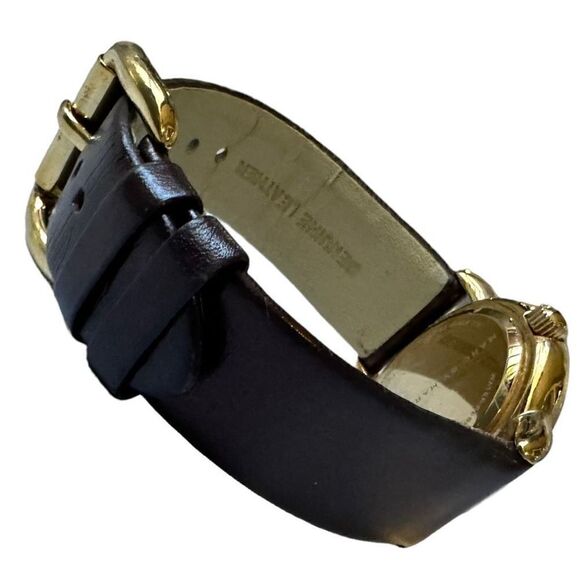 MARC BY MARC JACOBS MBM1185 Analog Brown Leather and Dial Gold Tone Round Watch - Picture 3 of 6